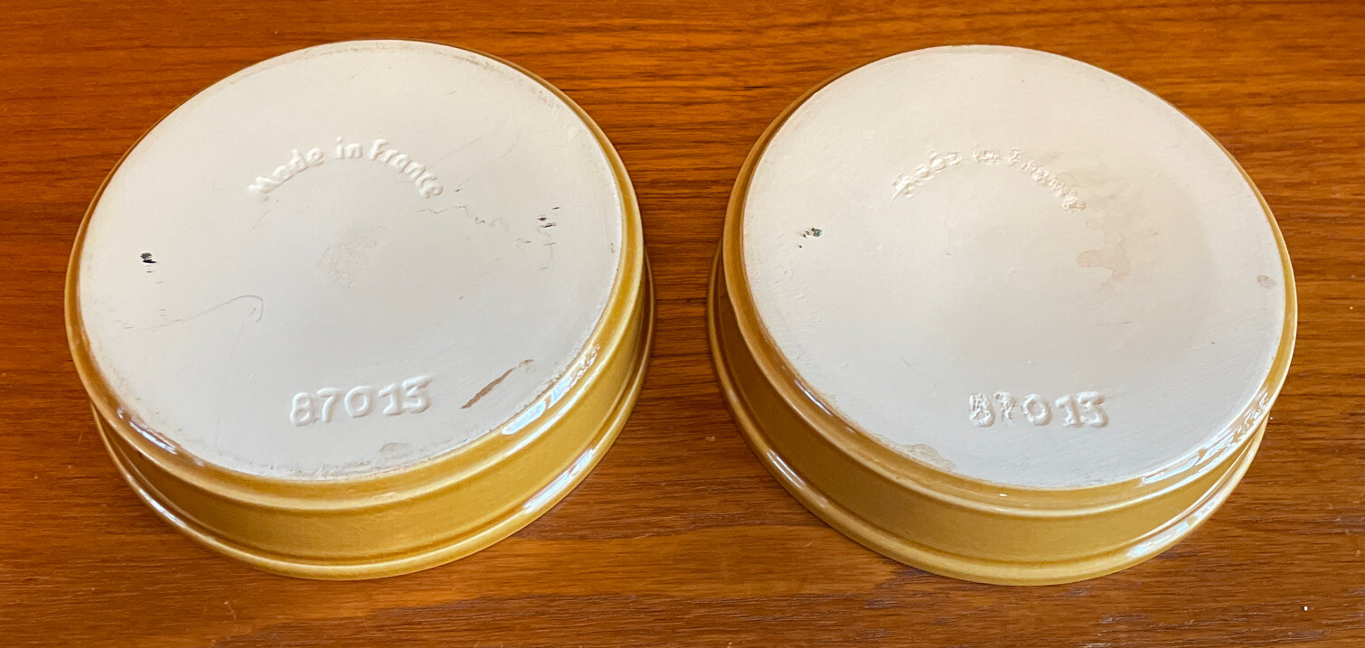 EMILE HENRY? SET OF 4 CREME BRÛLÉE BOWLS 87013 OVEN BAKEWARE MADE IN