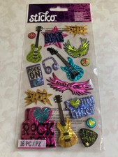 STICKO EK SUCCESS STICKER BRIGHT FOIL BAND ROCK ROLL GUITARS MUSIC ROCKER CHIC