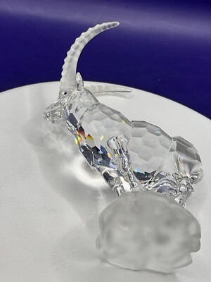 Swarovski Crystal Ibex Capricorn Figurine 4.0in/10.2cm Tall No
