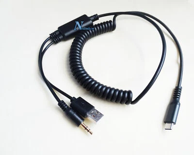 iPHONE 17 16 15 BMW MINI COOPER AUX IN ADAPTER USB CABLE 61122354478 USB Type-C