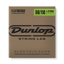 Dunlop DBFS50110 Stainless Steel Flatwound Bass Guitar Strings; gauges 50-110