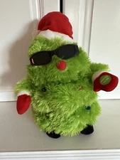 Vtg 90s Douglas Fir tree Animated Singing Jingle Bells Christmas Tree Sunglasses