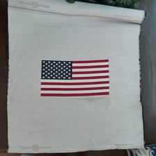 American Flag Fabric Panels 2 Woven Square By Design Patriotic 27" x 25"