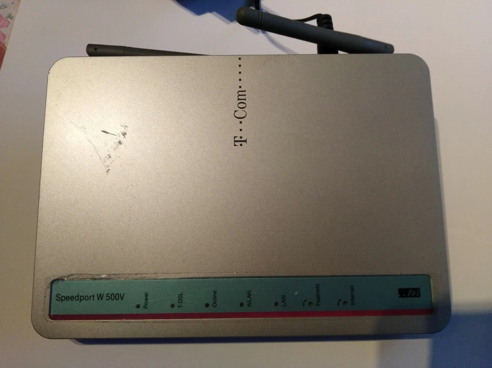 Deutsche Telekom Speedport W 500V Router ADSL ADSL2+ VOIP 2x TAE mit NETZTEIL - Bild 4 von 4