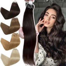 Micro Ring Beads Link Loop Hair Extensions Straight Remy Human Hair Thick 300PCS