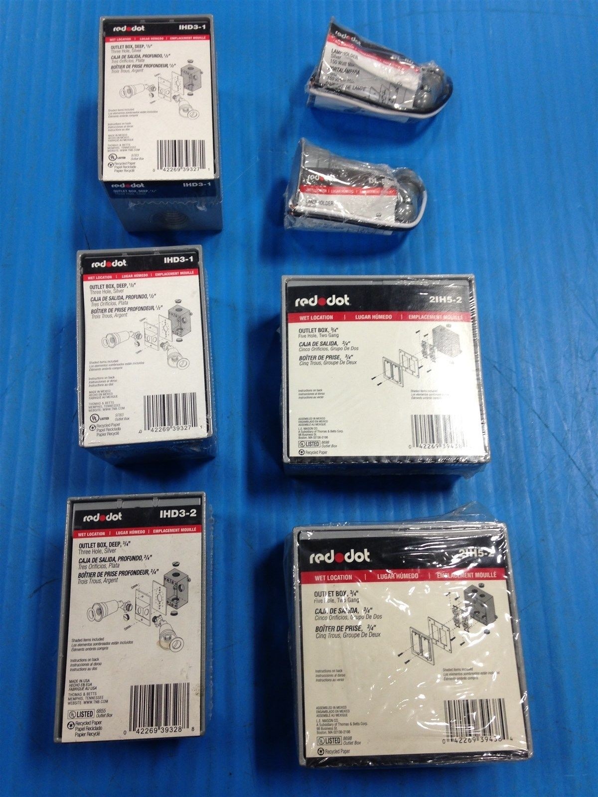 LOT OF MISC THOMAS & BETTS  RED DOT IHD3-1 IHD3-2 2IH5-2 DL-80 NEW (W10-3)