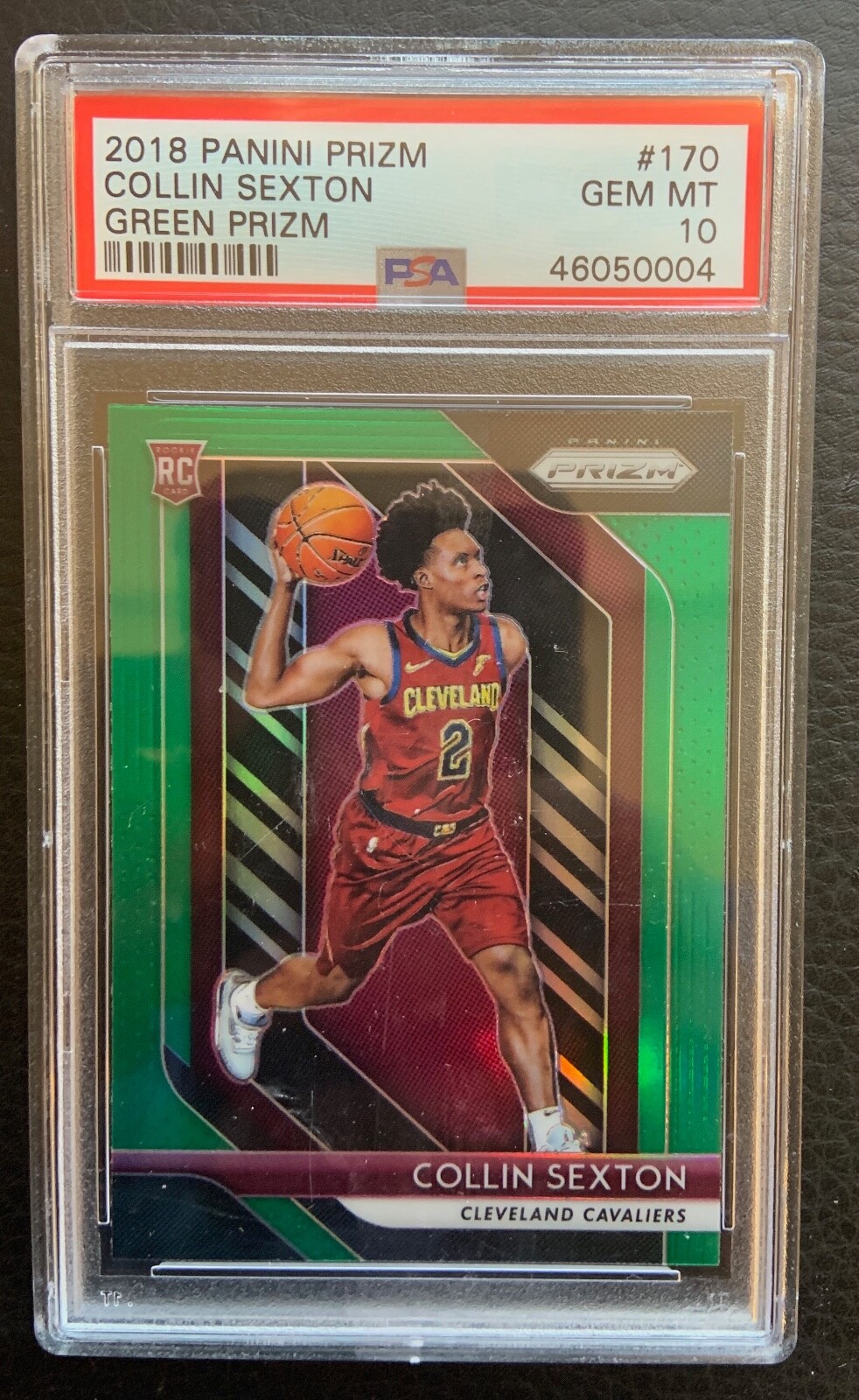Collin Sexton PSA 10 GEM MINT 2018-19 Panini Prizm Green Prizms RC #170 Jazz