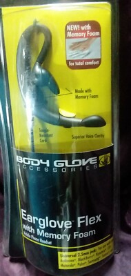 Body Glove Earglove Flex with Memory Foam ~Universal 2.5 mm Jack #170-3249, New