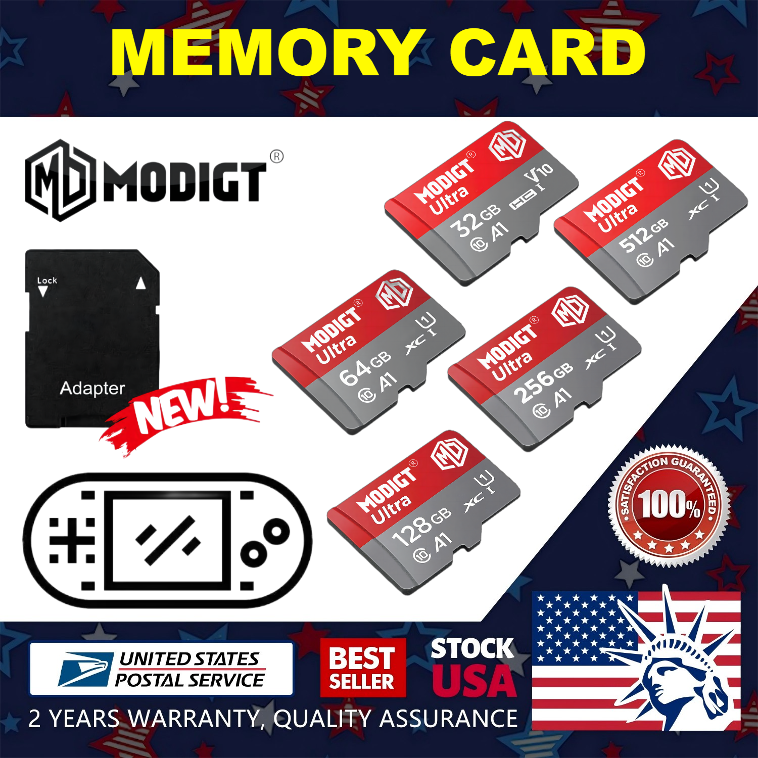 1-10Pack 32GB 64GB 128GB 256GB 512GB Ultra Micro SD Class 10 TF Memory Card