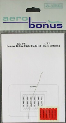 Aerobonus 1/32nd Scale IDF Remove before Flight Flags Item No. 320011