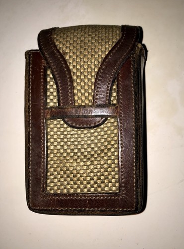 Tweed Leather Collectible Cigarettes Holder True Vintage John Romain 1960s - Picture 10 of 12