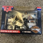 NEW 2001 HASBRO GI JOE ELECTRA GLIDE HARLEY DAVIDSON MOTORCYCLE W/ 12" FIGURE