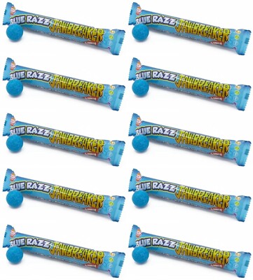 10x Zed Candy Blue Razz Jawbreaker 6 Balls Packs Novelty Bubblegum Sweets