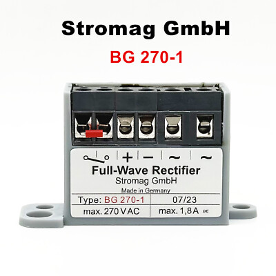 1 Pc. Stromag GmbH Type: BG 270-1 max.270VAC 1,8A Full-Wave rectifier module