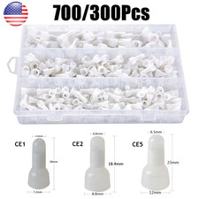 700Pcs Closed End Crimp Cap Copper Core Nylon Wire Connectors Terminals 22-10AWG