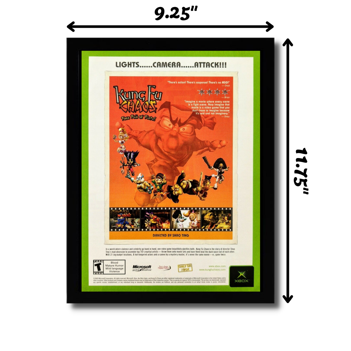 2003 Kung Fu Chaos Framed Print Ad/Poster Official Original Xbox