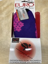 Euro Sock Padded Ski Snowboard Socks - Purple - Medium 8-10  - Women's - New