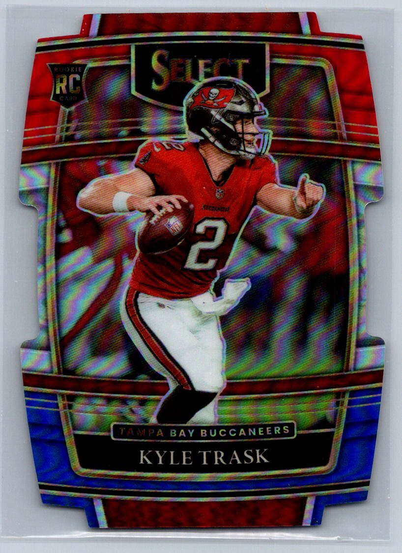 2021 Panini Select #63 Kyle Trask Red and Blue Prizm Die Cut