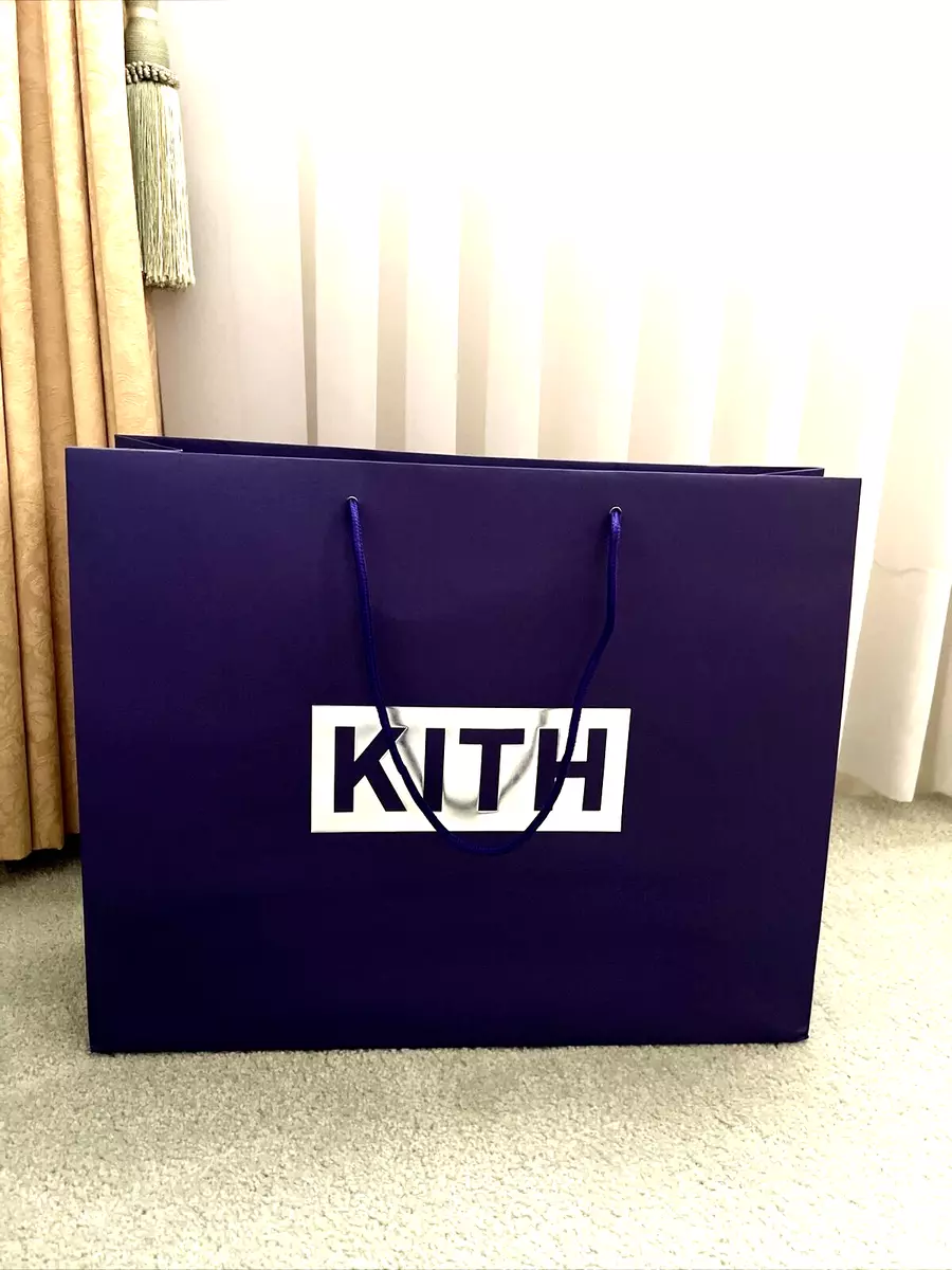 KITH XL SHOPPING GIFT PAPER BAG SUPER BIG PURPLE SILVER 20