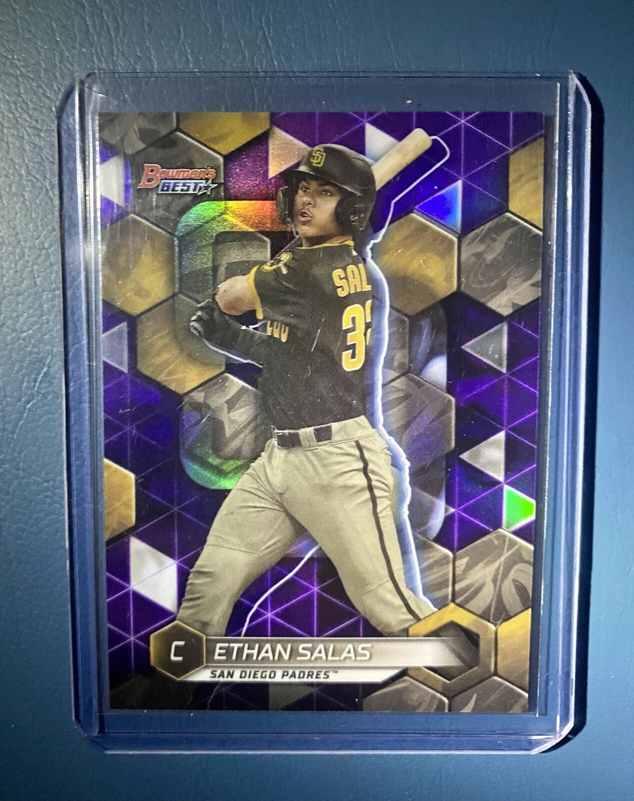 2023 Topps Bowman’s Best Ethan Salas Purple Refractor #TP-26 /250