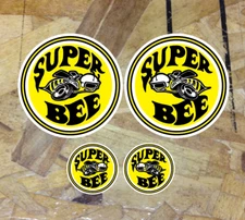 Super Bee Vinyl YELLOW Reverse Facing Decal Sticker Window  4 for 1 Larger sizes