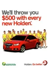 Holden Cruze Cup Card See also Brochure listed