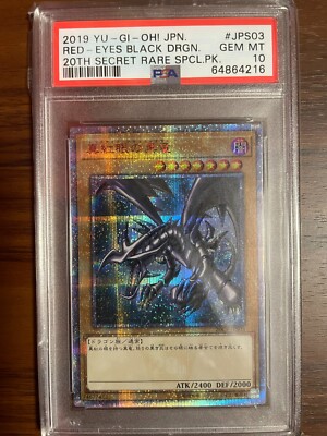 2019 YU-GI-OH! PSA10 Red Eyes Black Dragon 20th Secret Rare 20CP-JPS03 JPN GemMT