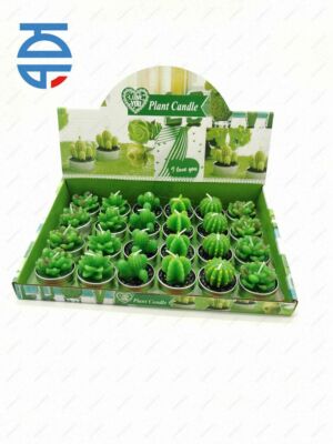 36 candele decorative a forma di cactus, candele a forma di cactus