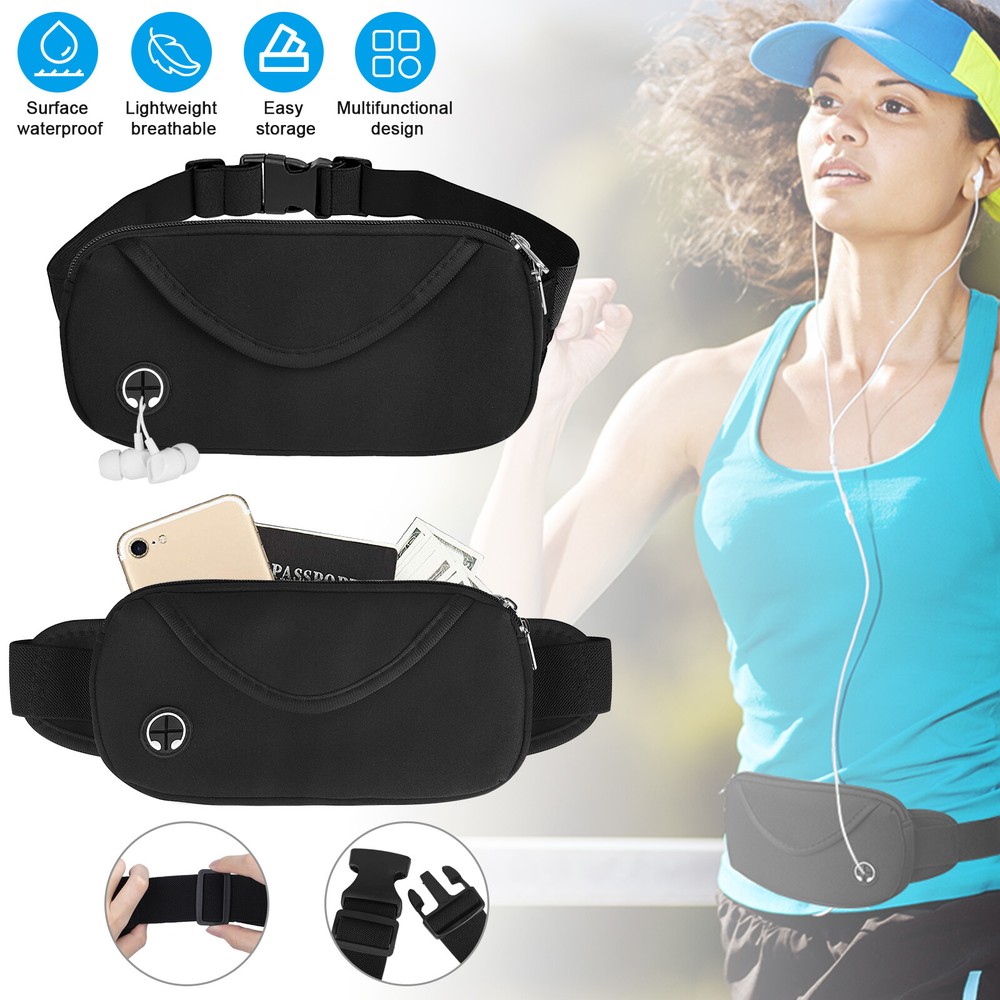 Waterproof Running Belt Bum Waist Pouch Fanny Pack Camping Sport Hiking Zip Bag
