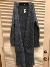 NWT Gap Long Marled Sweater cardigan, Light Blue Marled SIZE XS   522801 E325