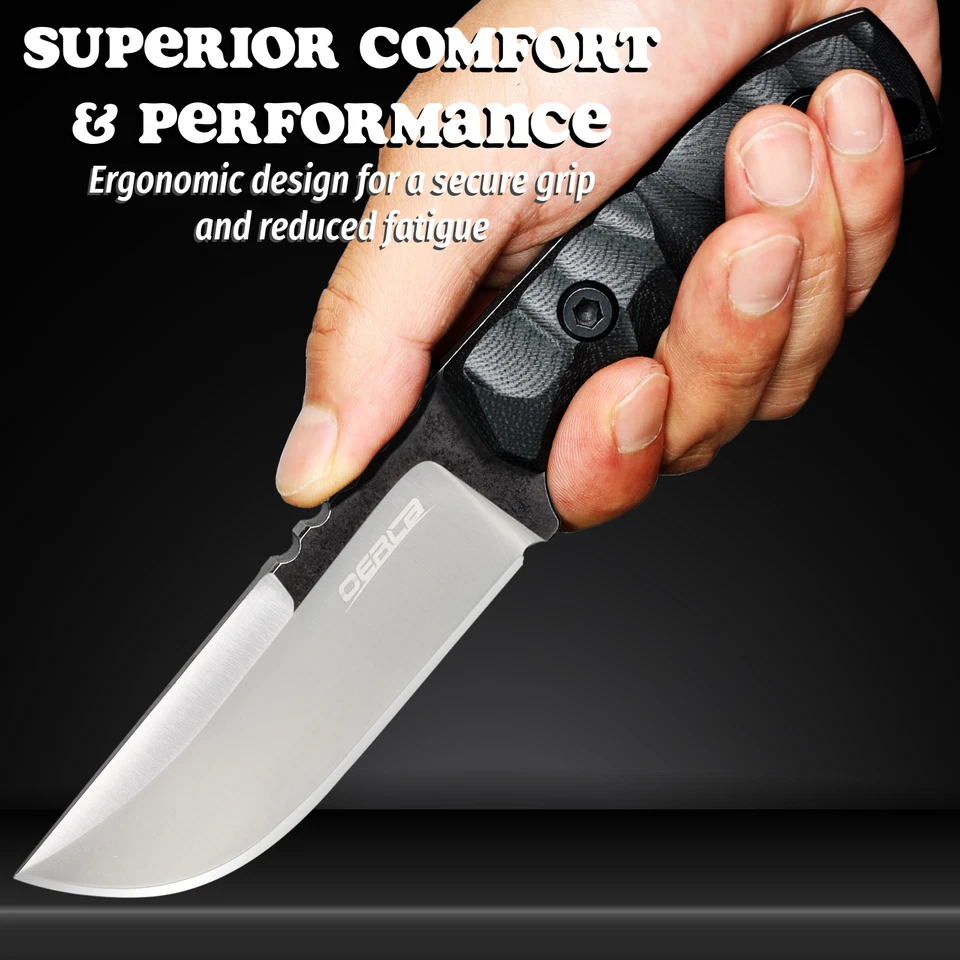 Oerla Fixed Blade Outdoor Duty Straight Field Knife G10 Handle and Kydex Sheath - Image 4 of 4