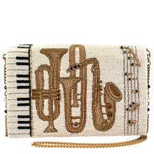 Mary Frances Play for Me Crossbody Clutch Music Instruments Handbag
