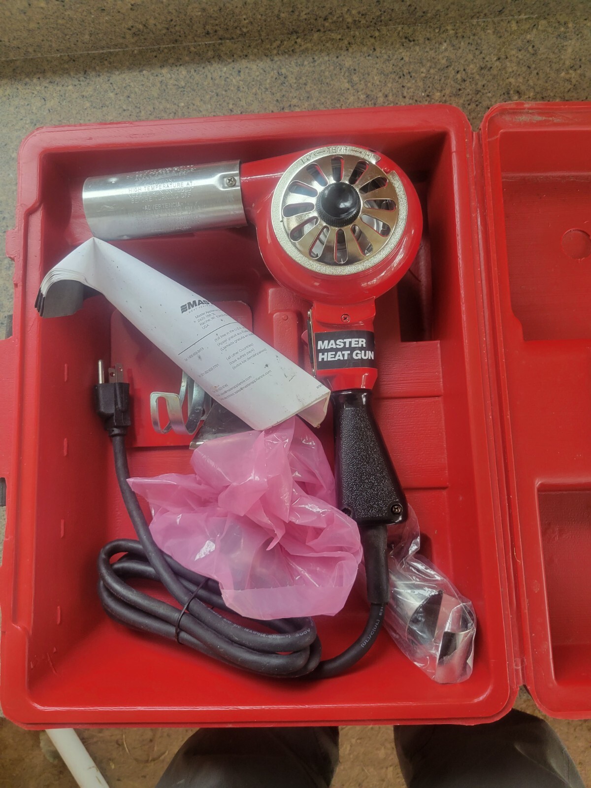 Master Appliance HG751B Professional Heavy Duty Heat Gun + Pad Made In