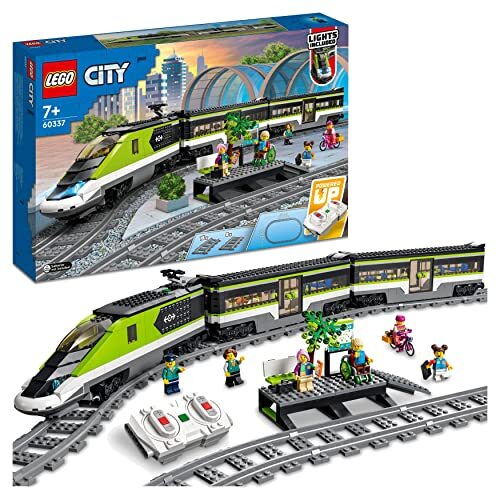 LEGO 60337 City Szybki pociąg pasażerski, zdalnie sterowany, wagon jadalny, peron - Zdjęcie 1 z 12