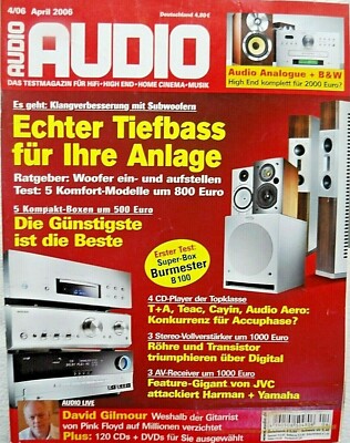 AUDIO 4/06,B&W DM 1,302,BURMESTER B 100,ONKYO A 9755,CREEK A 50iR,DENON DL 103 R