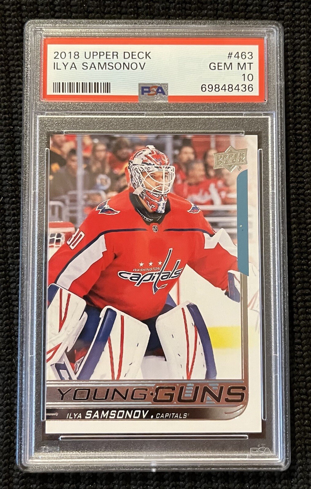 2018-19 Upper Deck Ilya Samsonov Young Guns #463 PSA 10 GEM MT