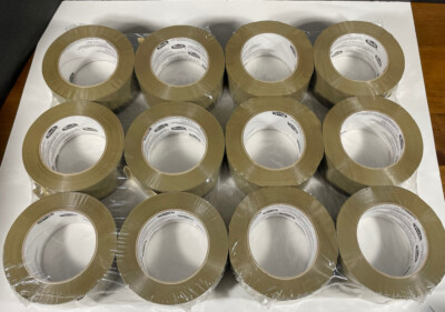 TUCK Package Tape LOT 12 HUGE JUMBO ROLLS [EACH ROLL IS 2 INCHES BY 164 yards]