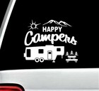 Happy Campers 5th Fifth Wheel Camper Camping Decal Sticker for Car Window BG 641