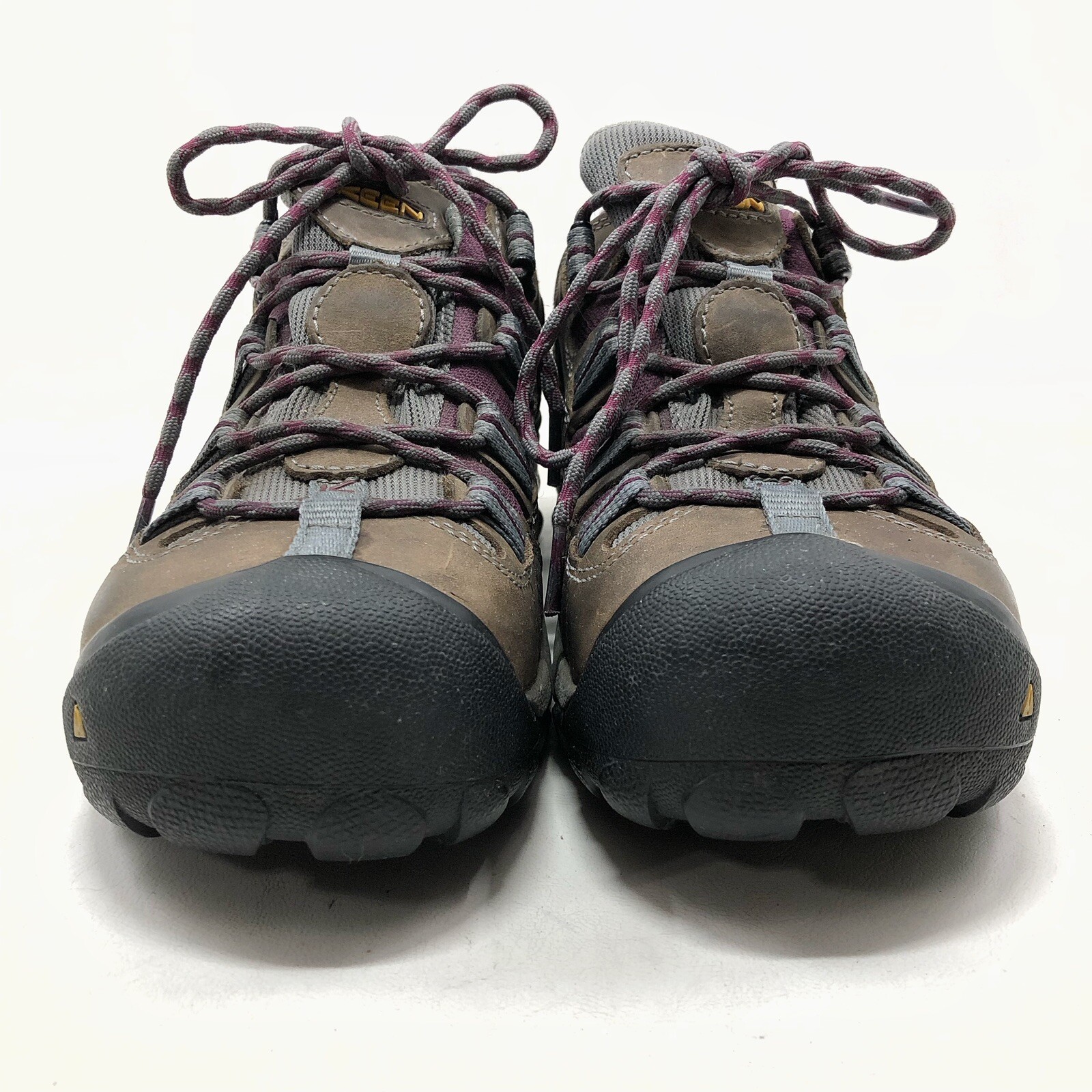 Scarpe Keen Utility Detroit taglia 8 5 W 39 punta bassa acciaio lavoro pelle marrone viola