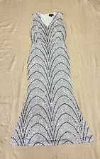 Laundry by Shelly Segal sequined Long Maxi Dress Night Cocktail Dress Size 12