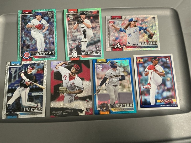 2026 Topps Series 1  (7) Card Lot Of Inserts & Parallels , Rookies, And STARS 