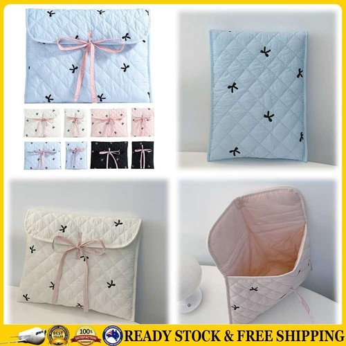 DE Computer Sleeve Cute Laptop Sleeve Case Embroidered Bow for 11/13/15 Inch Lap