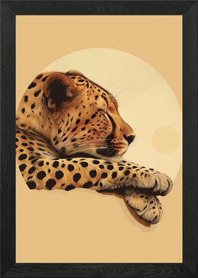 Schlafender Gepard gerahmtes Wandbild Poster Leinwanddruck Bild