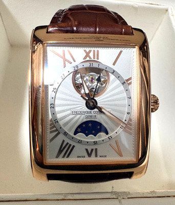 RARE Frederique Constant Carree Moonphase FC-335MS4MC4 Automatic Rose Gold 35mm