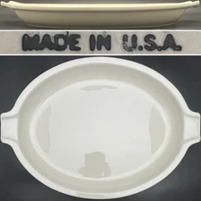 Hall China 2199 Restaurant Ware White Oval Serving Platter 1941-55 USA 12"