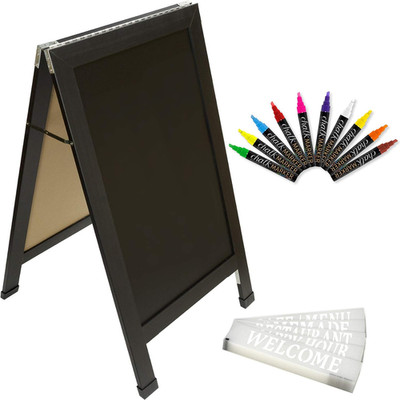 Excello Global Products Large Double-Sided 40X23 Heavy-Duty A-Frame Sidewalk Cha