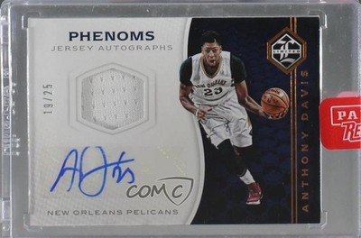 2016-17 Panini Limited Phenoms Jersey 19/25 Anthony Davis #PJA-AD Auto 0c3