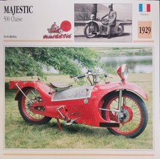 Majestic Motorcycle Bike Picture Info Detail Vintage Collector Card Original