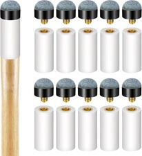 DIVINA VITAE 10Pcs Pool Cue Tips Replacement Kit Screw On Pool Stick Tips 12mm B