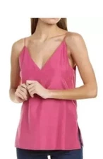Club Monaco Top Pink Cami Top Lined  Women's Size L Cotton, Silk Blend
